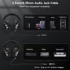 Rumoon Wired Over Ear Headphones, Studio Monitor & Mixing DJ Headphones with 50mm Neodymium Drivers and 1/4 to 3.5mm Jack for Guitar Podcast AMP Piano Keyboard (Black-Red) view 3