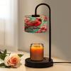 Candle Warmer Lamp with Timer and Dimmer, Vibrant Red Cardinal Branch Stained Glass Art Wax Melt Warmer with 4 Bulbs, House Warming Birthday Gifts for Women Mom New Home Decor view 1