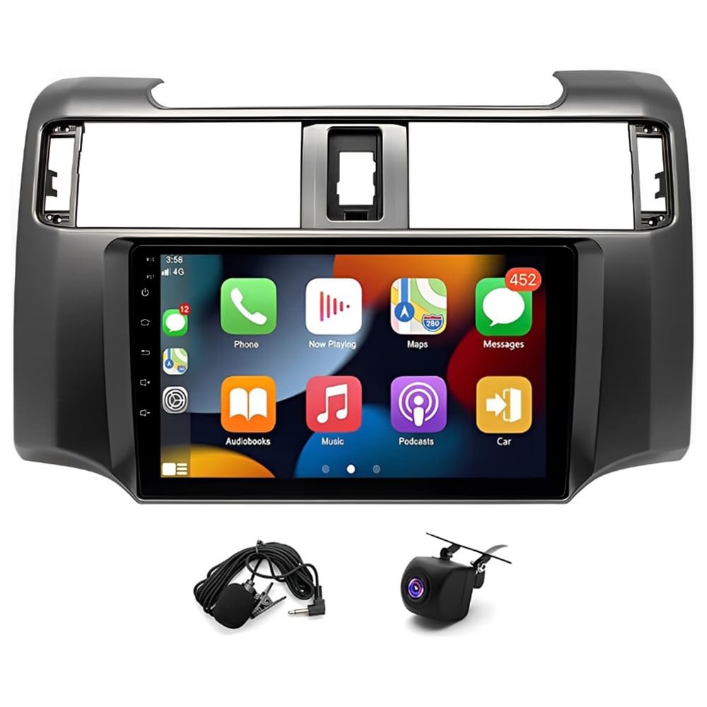 2+32G Car Stereo Radio Fit for Toyota 4Runner 2009-2019, Android 13 Wireless for CarPlay Stereo Screen with Android Auto, 9" Car Radio with Bluetooth GPS WiFi SWC Mirror Link + AHD Backup Camera