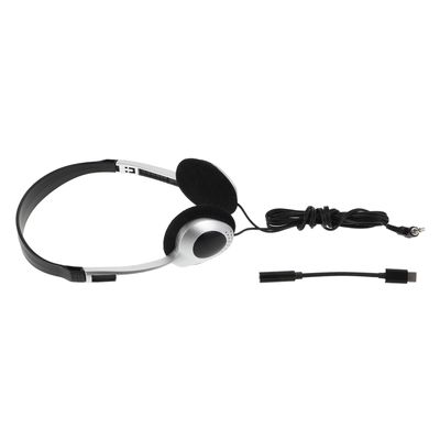 Luxshiny Retro Silver Spray Headphones for Students Wired with Inline Controls Compatibility for Computers Phones Tablets Audio for School and Travel Use
