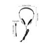 Luxshiny Retro Silver Spray Headphones for Students Wired with Inline Controls Compatibility for Computers Phones Tablets Audio for School and Travel Use view 2