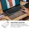 Aluminum USB External Sound Card Adapter Stereo Audio Interface with Headphone and Microphone Jack Compatible with Multiple Operating Systems Plug and Play Compact Design view 3