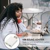 Aluminum USB External Sound Card Adapter Stereo Audio Interface with Headphone and Microphone Jack Compatible with Multiple Operating Systems Plug and Play Compact Design view 4