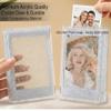 2PCS Mini Picture Frames, 2x3 Inch Photo Holder Storage Case for Instant Camera Film, Protective Box with Wrist Lanyard, Postcard Display Organizer, 3-Inch Transparen Pouch Accessories (Glitter Clear) view 3