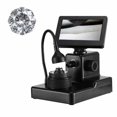 TYXFSMYXGS Diamond Inscription Viewer, 4.3" LCD Digital Microscope for Jewelry & Diamond Testing, 501000X Magnification Diamond Selector with Adjustable LED Fill Light and 1040mm Focus Range