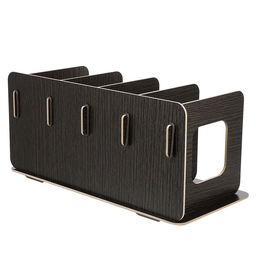 Kisangel Wooden CD Display Rack Disc Holder Organizer for Office and Home Lightweight Practical File Box Suitable for Records and Albums Storage