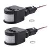 Koussive 2X Outdoor 12V DC Automatic Infrared PIR Motion Sensor Switch for LED Light, Black view 1