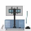 Electric TV Ceiling Mount - LCD TV Floor Stand, for 32-70 Inch TV 360 Rotation Lifting Teles TV Stand, with Remote Control Hanging Tv Mount, Height Adjustment Roof Tv Bracket(1300-2300mm) (730 view 1