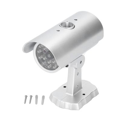 Simulation Camera Dummy Security Camera Fake Surveillance System with Flashing LED Light Realistic Design Easy Installation No Wiring Required for Home Shop Office ABS Material