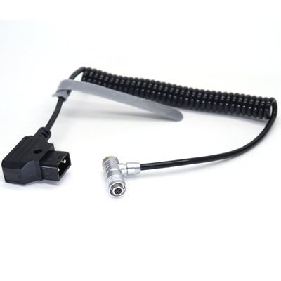 SZYingXian Power Coiled Cable D-tap/P-tap Male to Straight/Right Angle SF6 4Pin Female Power Spring Cord for PORTKEYS BM5 Monitor Power Cord (D-tap to Elbow SF6 4Pin Female)