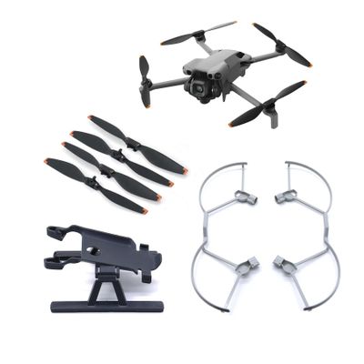 Mini 5 Pro Accessories Propeller Guard Props Protector +Replacement Propellers Blade Propeller + Landing Gear Skid Kit Compatible with DJI Mini 5 Pro Drone (with 4Pcs propellers)