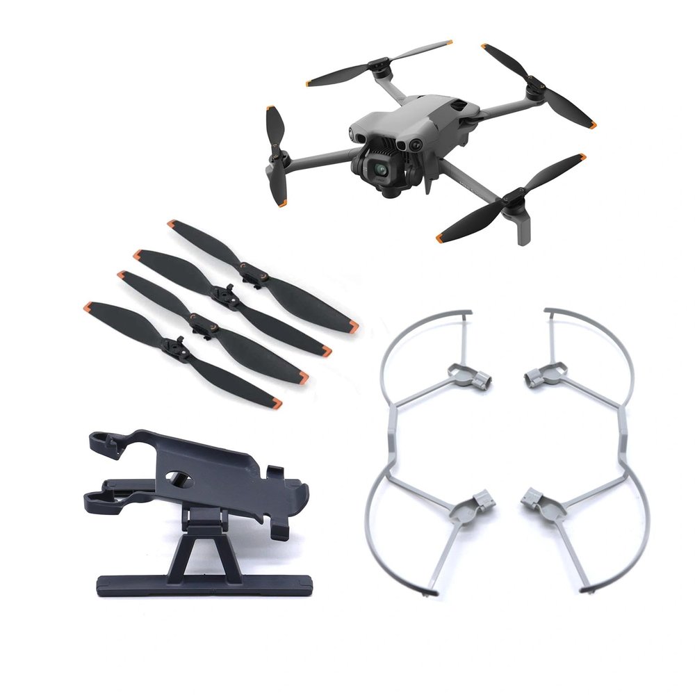 Mini 5 Pro Accessories Propeller Guard Props Protector +Replacement Propellers Blade Propeller + Landing Gear Skid Kit Compatible with DJI Mini 5 Pro Drone (with 4Pcs propellers)