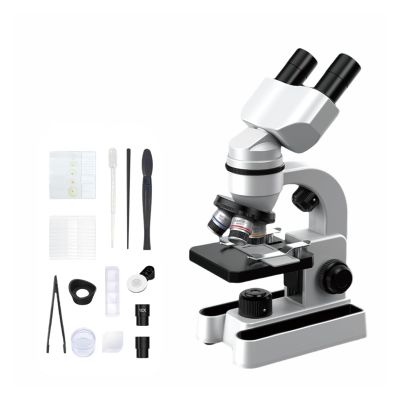 Microscope Binocular Stereo-microscopes 40-1600X Magnification Compound Microscope, for Kids Students Home Education Microscopes