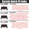 20mm, 22mm, 26mm QuickFit Adapter, Lamshaw Stainless steel Connector Kit Hardware Lugs of Replacment Strap Compatible with Garmin Fenix, Quatix, Tactix, Foretrex, Descent, Enduro, epix Pro Series Smartwatch (Black, 20mm QuickFit Adapter) view 2