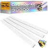 56.7in Cable Hider Cord Hider, Wire Covers for 3-4 Cords on Wall, Premium Cord Covers for Wires on Wall, Easy Set-up Wire Hider to Hide Tv Wires, Lamp, Speaker Cords, W1.18 H0.6in, White view 1