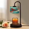 Candle Warmer Lamp with Timer and Dimmer, Cardinal Branch Decorative Stained Glass Panel Wax Melt Warmer with 4 Bulbs, House Warming Birthday Gifts for Women Mom New Home Decor view 1