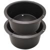 5" Speaker Baffle, Suitable for DIY Bookshelf Speaker Home Audio Systems or Car Speaker Systems with 5" Speaker, Hard Plastic Material, Round, Black Color (Pack of 2) view 1
