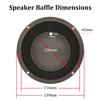 5" Speaker Baffle, Suitable for DIY Bookshelf Speaker Home Audio Systems or Car Speaker Systems with 5" Speaker, Hard Plastic Material, Round, Black Color (Pack of 2) view 2