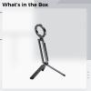 DirectNine Basics Portable Phone Tripod - Foldable Mini Phone Stand With Strong Attachment Ring - Compatible With, Aluminum Alloy Construction view 2