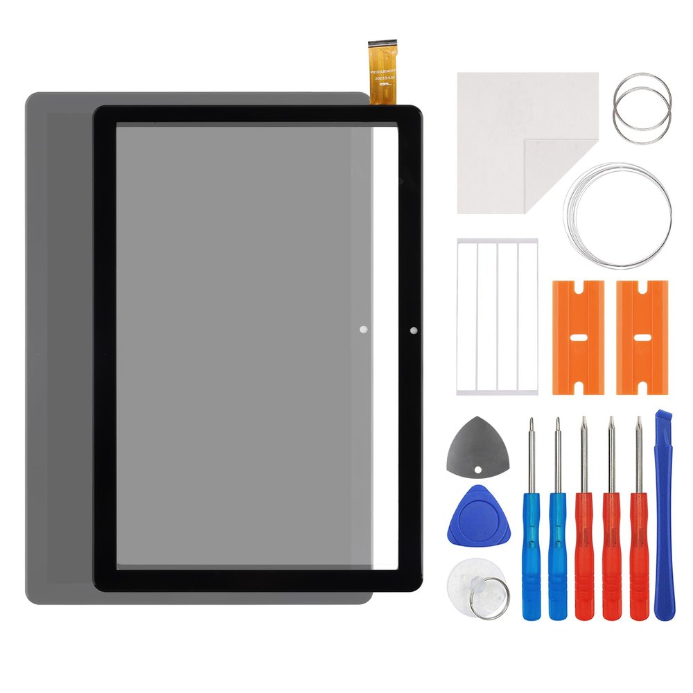 SWARK New 10.1'' Touch Screen Digitizer Replacement for Tablet PC PX101L81A011 with OCA Adhesive Repair Tools Kit-No LCD Screen