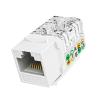 RJ45 Cat6 Jack Slim, 90 Degree Ethernet Punch Down Jack Adapter(1PCS,White) view 1