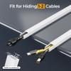 56.7in Cable Hider Cord Hider, Wire Covers for 1 Cord on Wall, Premium Cord Covers for Wires on Wall, Easy Set-up Wire Hider to Hide Tv Wires, Lamp, Speaker Cords, W0.59 H0.4in, White view 2