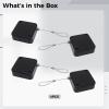 4 Pcs Retractable Security Cable Lock Set, 35.4 In Steel Wire Lanyard For Retail Display, Self-Adhesive Case, 1.8 X 1.8 In Abs Anti Lost Rope view 2