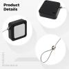 4 Pcs Retractable Security Cable Lock Set, 35.4 In Steel Wire Lanyard For Retail Display, Self-Adhesive Case, 1.8 X 1.8 In Abs Anti Lost Rope view 4