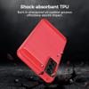 Shockproof Tpu Case For S21 Fe, Red Frosted Brushed Soft Case With Cooling Groove Design view 4