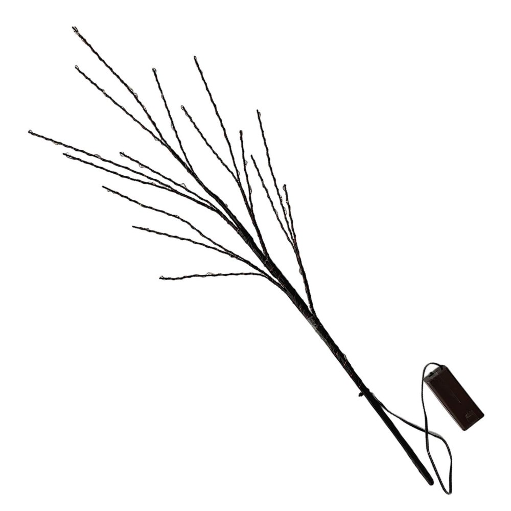 31.5 In Led Birch Tree Branch Light, 50 Warm Lights, Flexible Brown Decor For Home And Party
