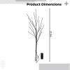 31.5 In Led Birch Tree Branch Light, 50 Warm Lights, Flexible Brown Decor For Home And Party view 3