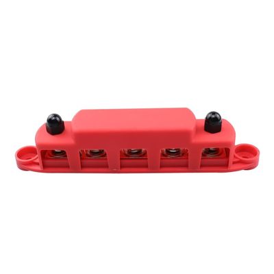48V Power Distribution Block 300A Bus Bar Terminal Block 5 Studs for Boats RVs