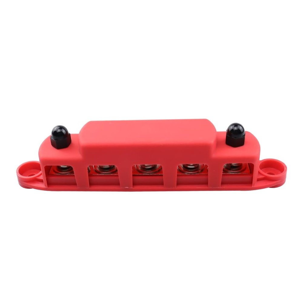 48V Power Distribution Block 300A Bus Bar Terminal Block 5 Studs for Boats RVs