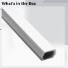 0.6 In Cable Channel Gray, Floor Cord Protector, Adhesive Wire Management For Home, Office view 2