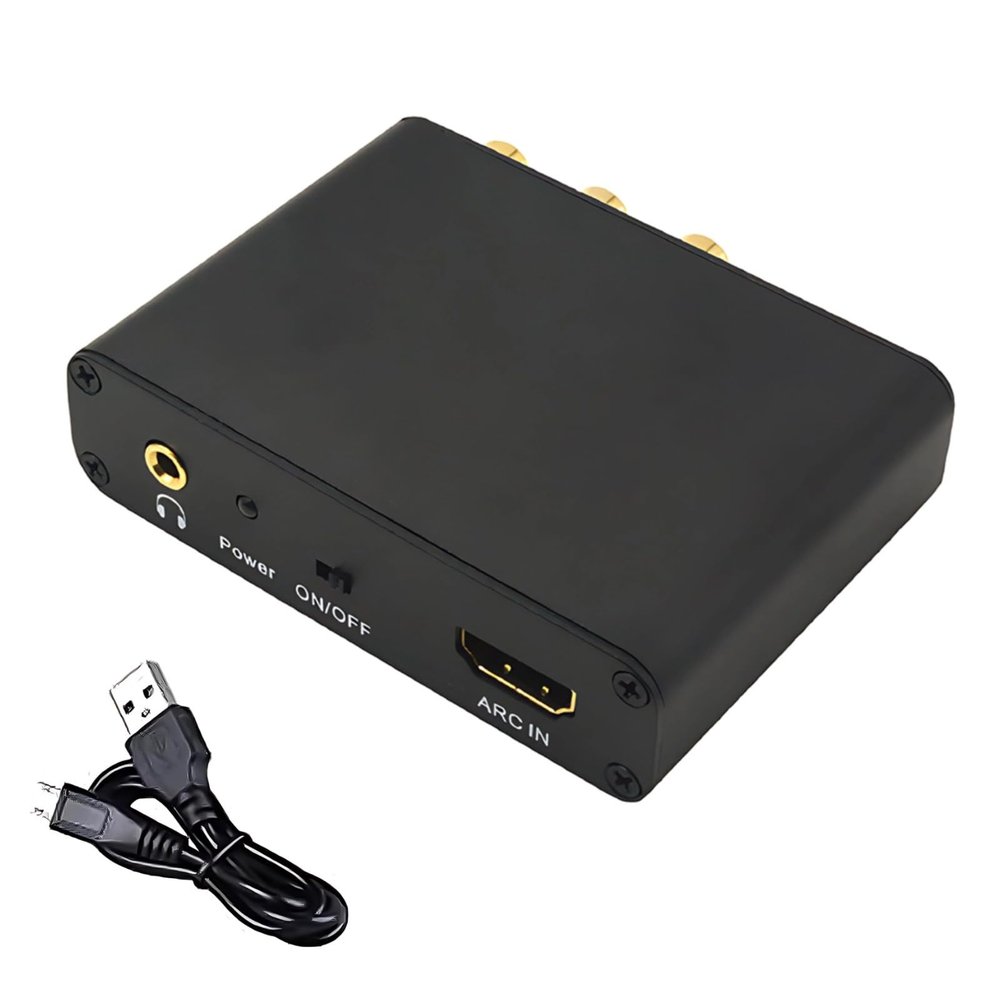 Arc Audio Extractor With And Optical Outputs, 192 Khz Channel Converter, Usb Powered Adapter For Sound Systems