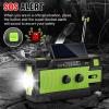 Solar-Powered Emergency Survival Radio, Hand Crank Radio, Emergency Weather Radio Hand Crank Solar Charge Am/Fm/NOAA, for Indoor, Outdoor & Emergency (Orange) view 4