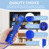 (2 Pack) ONEBOM Silicone TV Remote Cover, (6.2 Inch*1.5 Inch) Anti Slip Silicone Protective Case with Same Color LanyardGlow Green&Deep Blue view 2