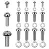 24 Pcs Universal TV Mounting Hardware Kit, Stainless Steel Screws Washers, Mounting Screws Hardware Kit, Wall Mount Screw, Spacers Bolts Accessories for TV and Monitor Mounts (4 Style) view 1