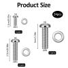 24 Pcs Universal TV Mounting Hardware Kit, Stainless Steel Screws Washers, Mounting Screws Hardware Kit, Wall Mount Screw, Spacers Bolts Accessories for TV and Monitor Mounts (4 Style) view 2