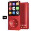 128GB MP3 Player with Bluetooth 5.3, Ninsiden 1.8-Inch Music Play Built-in HiFi Speaker,Portable MP4/MP3 Player for Kids with Music,Video,FM Radio, E-Book Reader, Voice Record, Photo Viewer, Red view 1