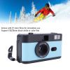 ASHATA Disposable Film Camera 35 mm, Retro Film with Built in Flash Reusable Lightweight Vintage 28MM F/8 Lens Full Manual Setting, for Snorkeling Travel (Black Blue) view 4