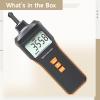 Digital Contact Tachometer With 4 Probes, Accurate Rpm Meter With Backlit Lcd, Auto Ranging, Ip43 Splash-Proof, Range 1.0~19999 Rpm view 2
