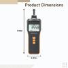 Digital Contact Tachometer With 4 Probes, Accurate Rpm Meter With Backlit Lcd, Auto Ranging, Ip43 Splash-Proof, Range 1.0~19999 Rpm view 3
