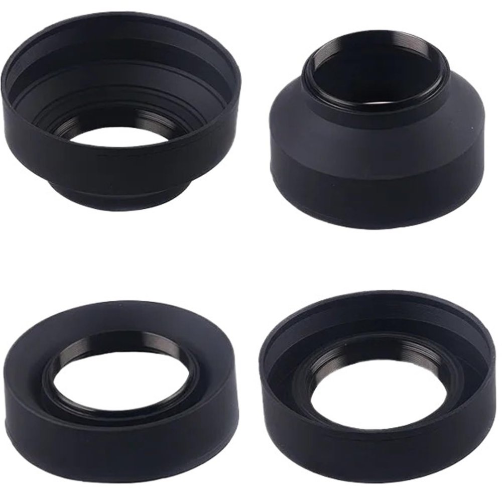 62mm 3-Stage 3 in1 Collapsible Rubber Foldable Lens Hood 62mm DSIR Lens for Canon for Nikon Camera Excellent