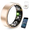 Smart Ring Health Tracker for Women and Men, Fitness Ring with Heart Rate, Blood Oxygen, HRV, Sleep & Step Tracking, No Subscription, IP68 Waterproof, Compatible with iOS & Android (Rose Gold, 10) view 1