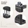 Metal Phone Clamp Universal For Tripod, Power Bank Adjustable Holder Camera, Bank Power Compatible With, Screw 1/4 Mount, Alloy Black Aluminum, Photography Ideal And Videography For view 4
