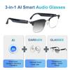 AI Smart Glasses, Bluetooth Audio Glasses with Real-Time Translator for 164 Languages, No subscription for APP, Photochromic Lens, Spring Hinges, Bluetooth Glasses for Travel/Work/Study(Gold) view 2