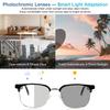 AI Smart Glasses, Bluetooth Audio Glasses with Real-Time Translator for 164 Languages, No subscription for APP, Photochromic Lens, Spring Hinges, Bluetooth Glasses for Travel/Work/Study(Gold) view 3