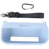 Silicone Case For Soundlink Flex With Carabiner And Shoulder Strap, Protective Eva Bag In Slate Blue, Shockproof And Dust Resistant view 1