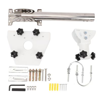 Gucagle Gen 3 Mount Kit Alloy Steel Strong Load Bearing Flexible Rotatable Standard Dish Mount for Roof Wall Pole Complete Set with Adapter Installation Rod Screws Expansion Tube and